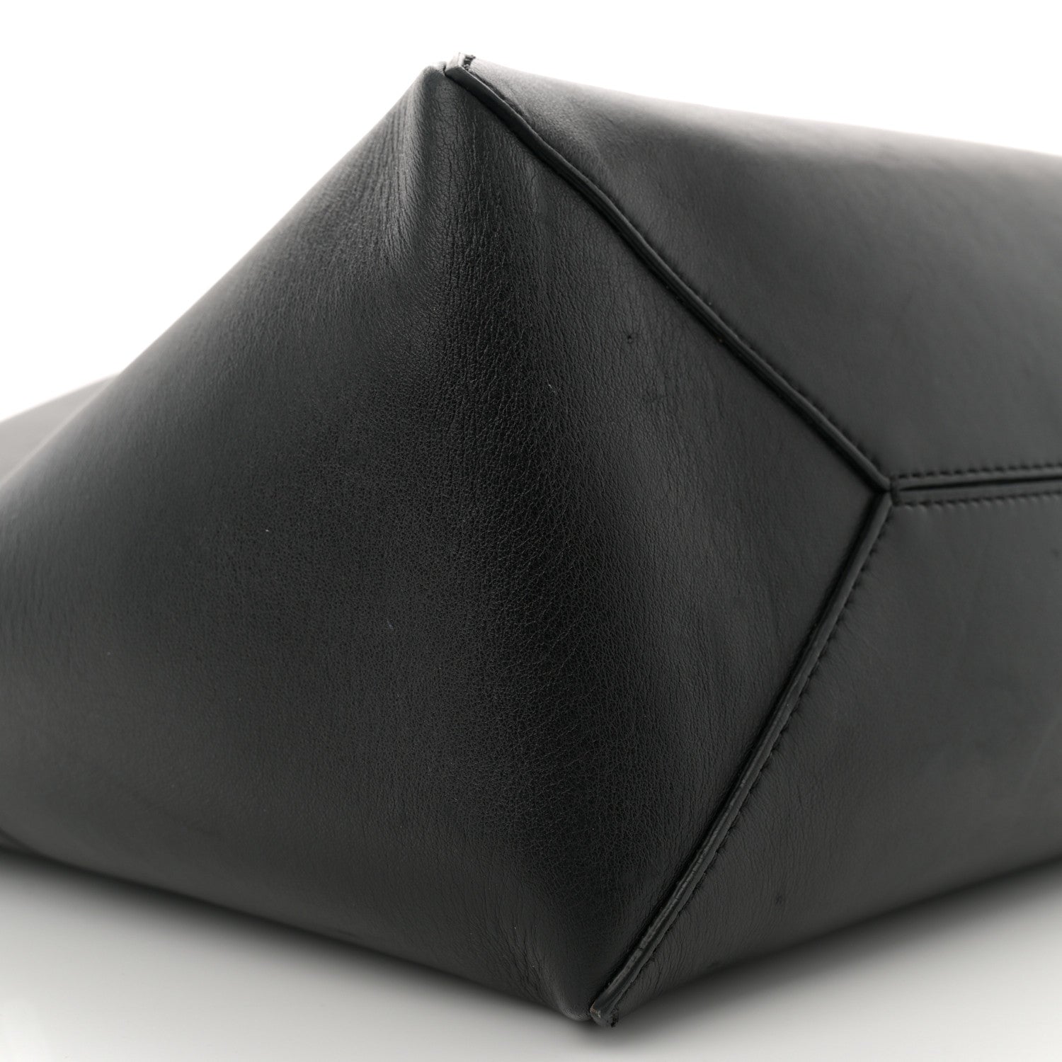 Loewe Shiny Calfskin Medium Puzzle Fold Tote Warm Desert Black 8 of 16