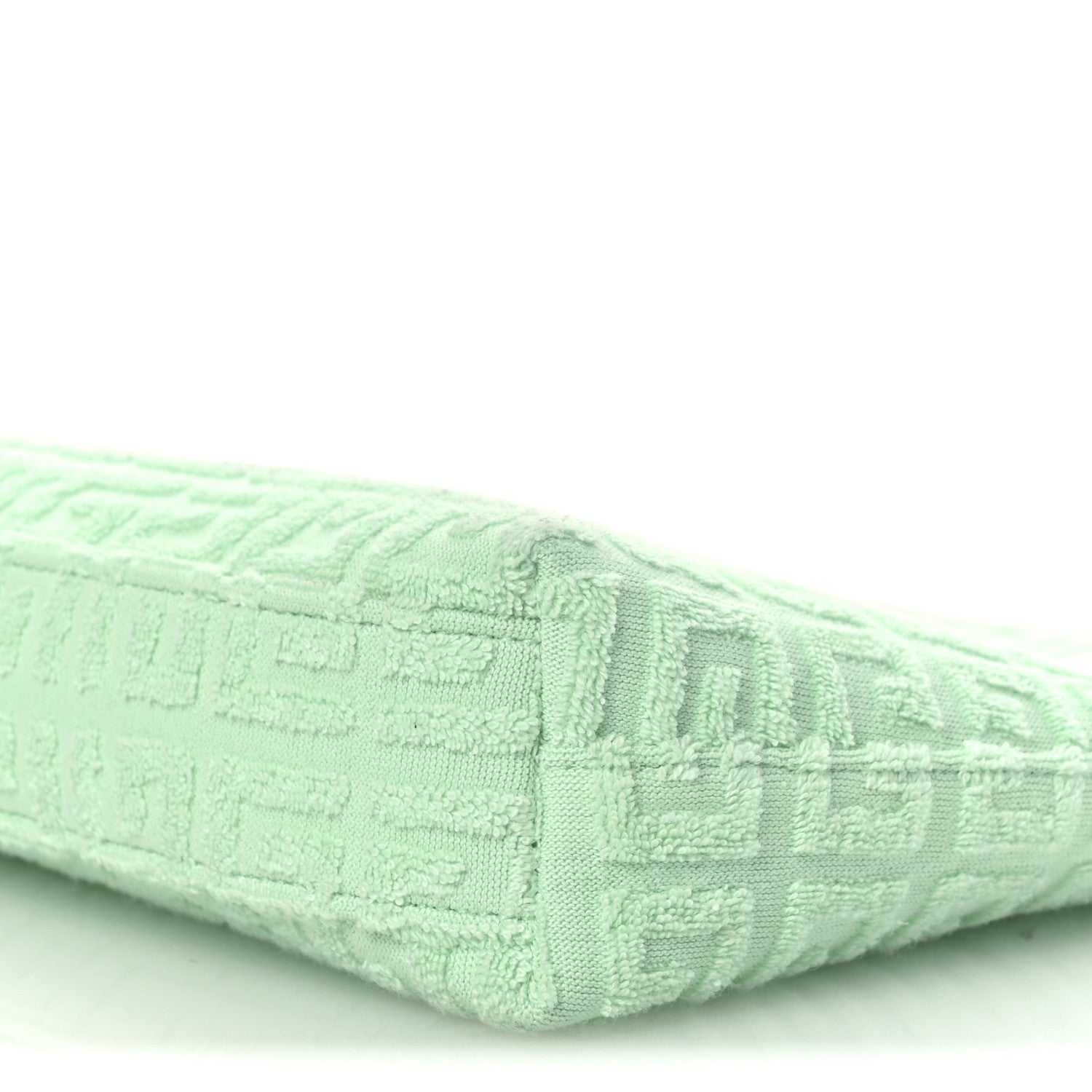 Givenchy Terry Cloth Logo Zipped Pouch Aqua Green 10 of 13