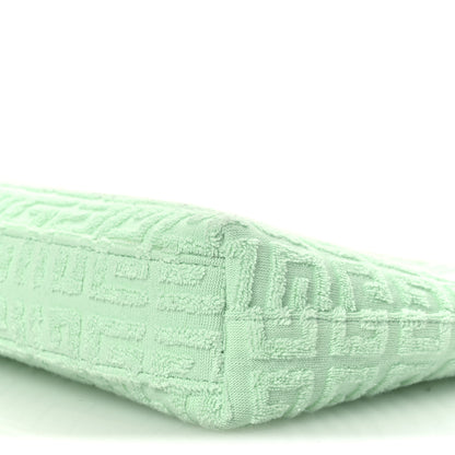 Givenchy Terry Cloth Logo Zipped Pouch Aqua Green 10 of 13