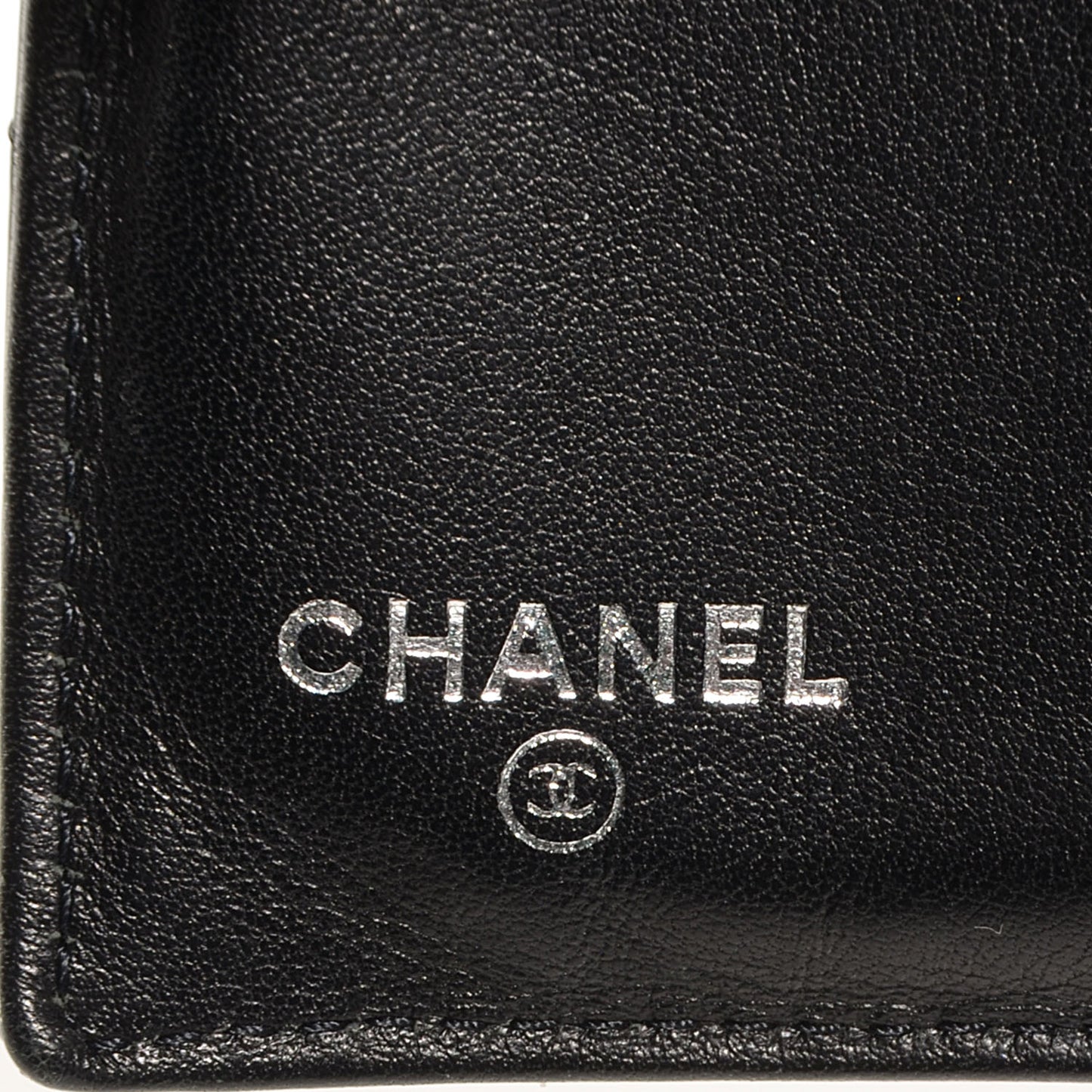 Patent Quilted Brilliant French Wallet Black
