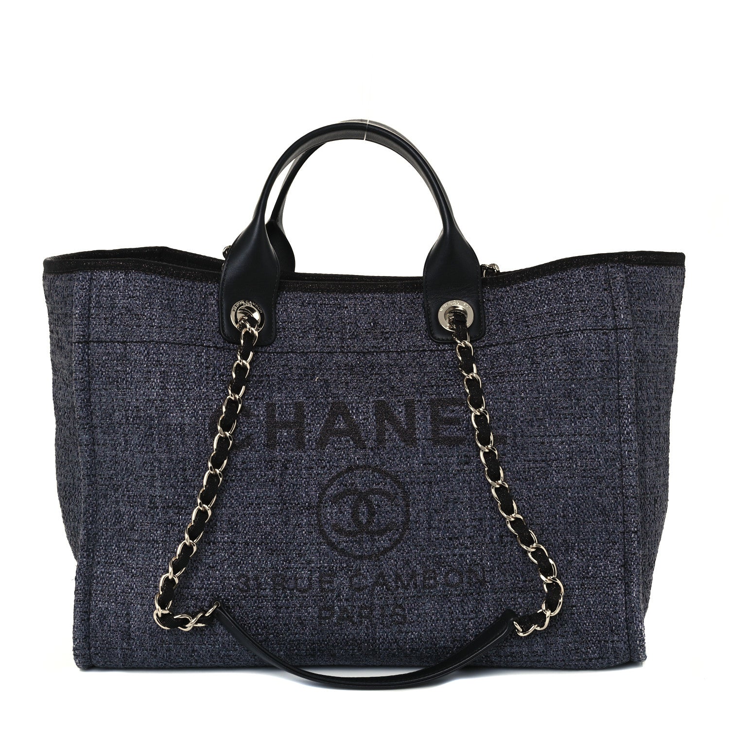 Chanel Lurex Boucle Medium Deauville Tote Black 1 of 10