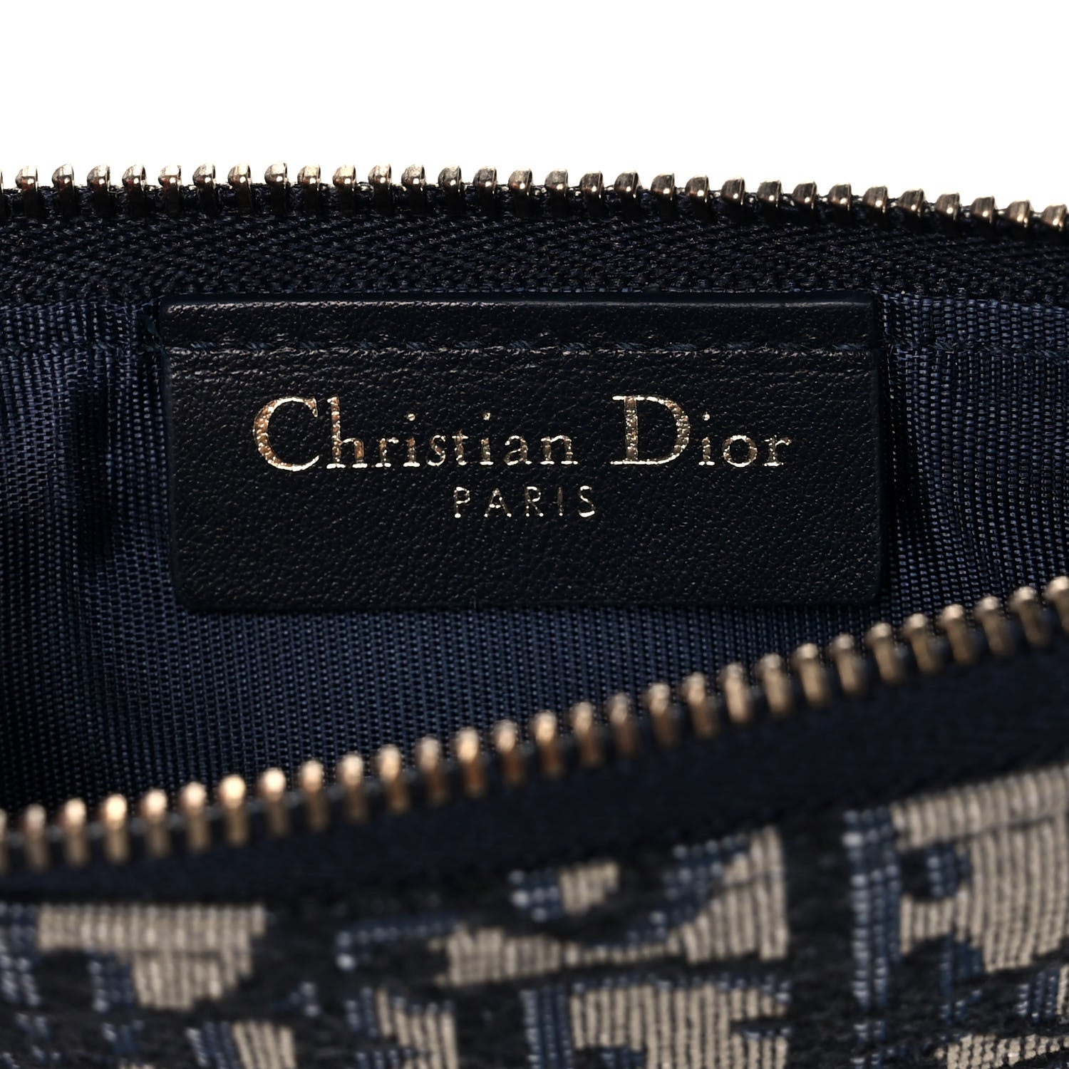 Christian Dior Oblique Saddle Chain Long Wallet Blue 10 of 13