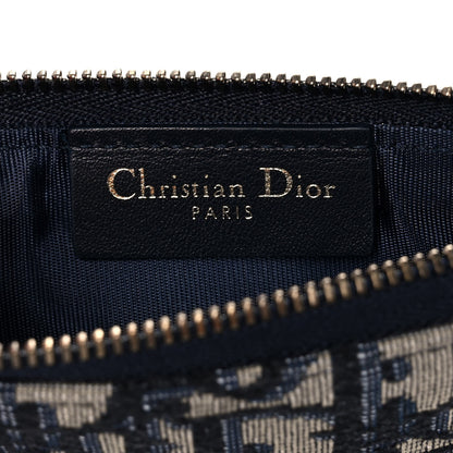 Christian Dior Oblique Saddle Chain Long Wallet Blue 10 of 13
