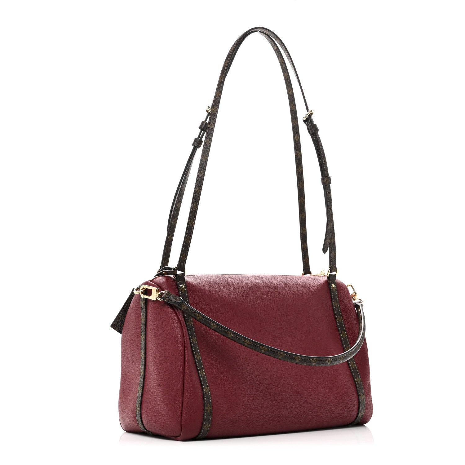 Louis Vuitton Calfskin Monogram Express MM Carmin Red 3 of 9