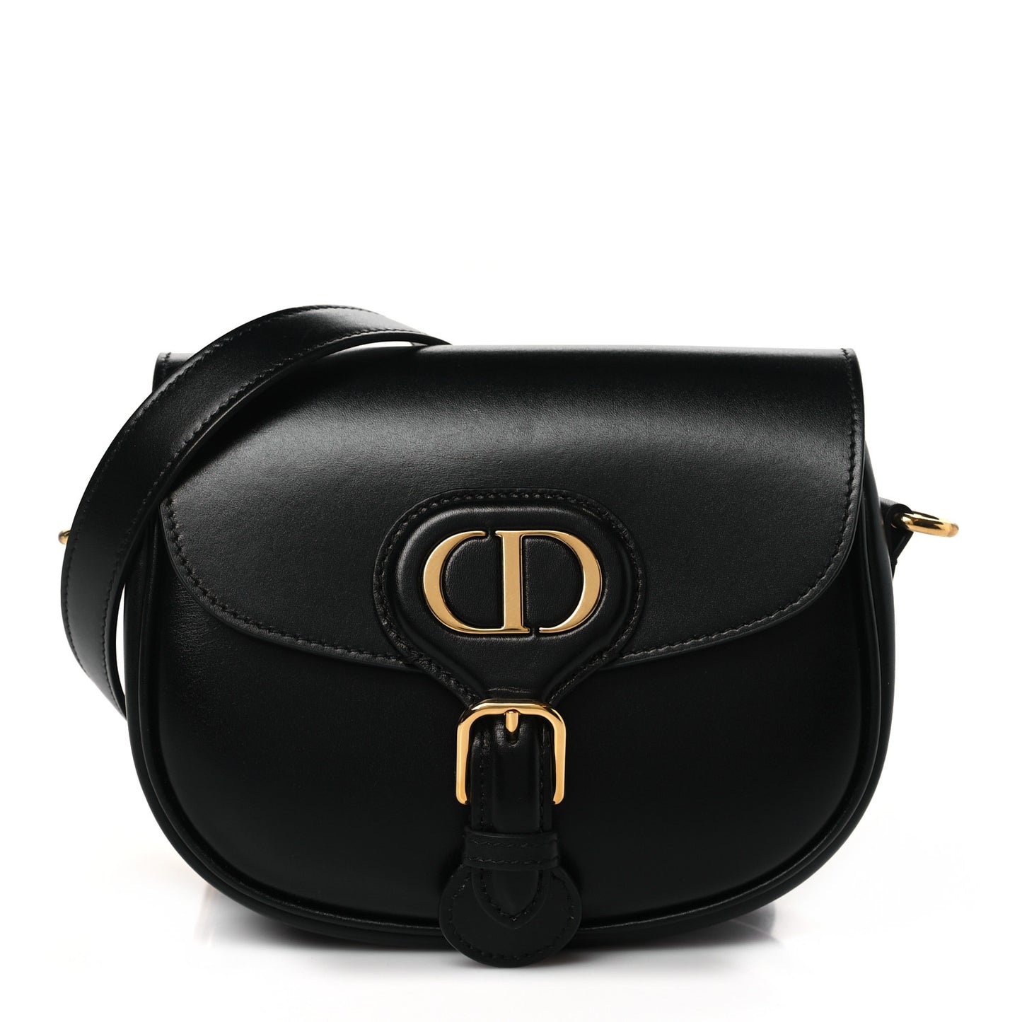 Box Calfskin Small Bobby Flap Black