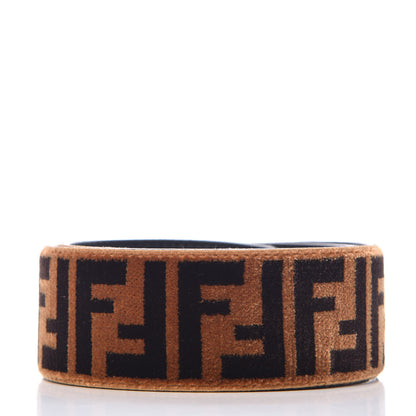 Fendi Velvet Tapestry FF Strap You Tobacco 2 of 5