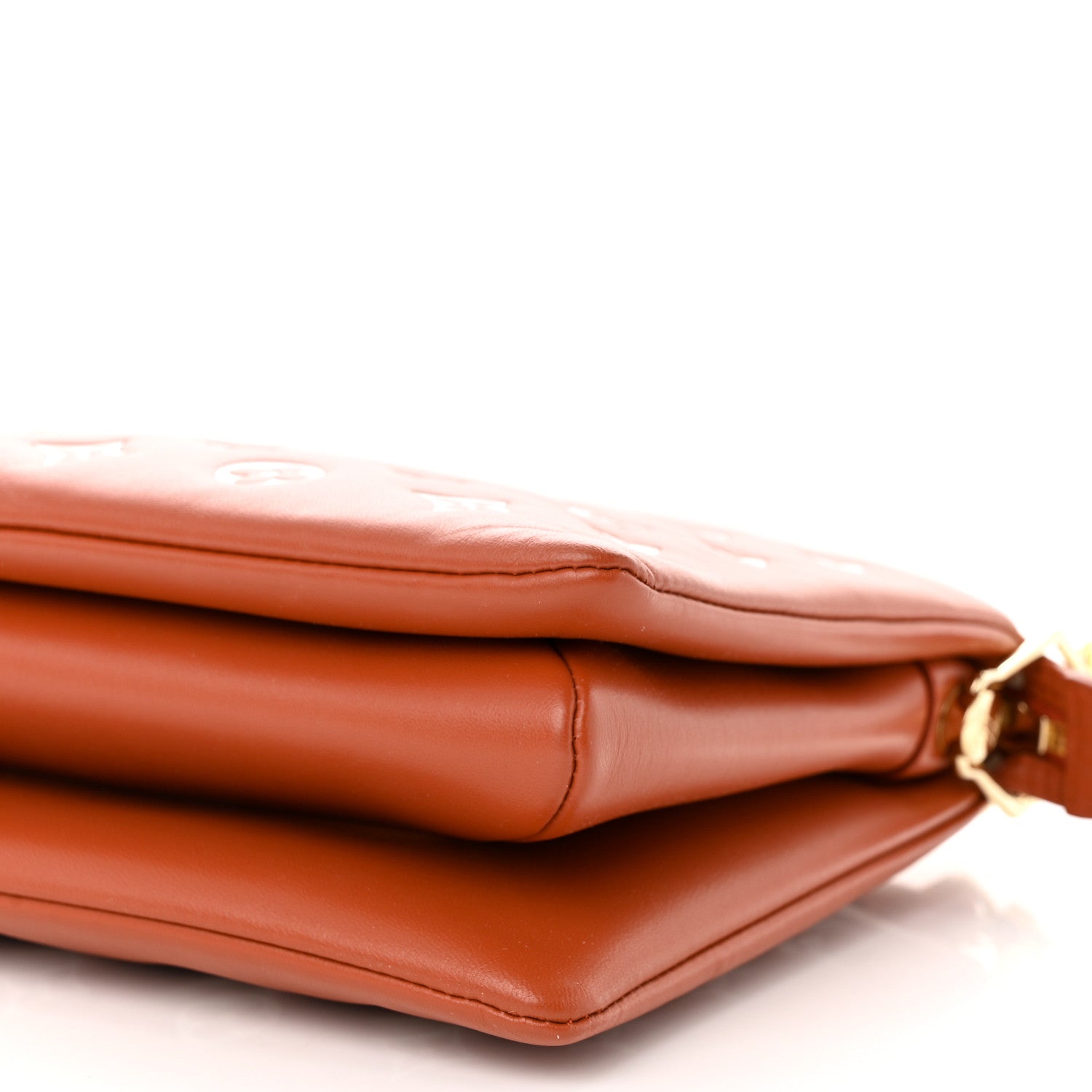 Louis Vuitton Lambskin Embossed Monogram Coussin PM Terracotta Brown 9 of 11