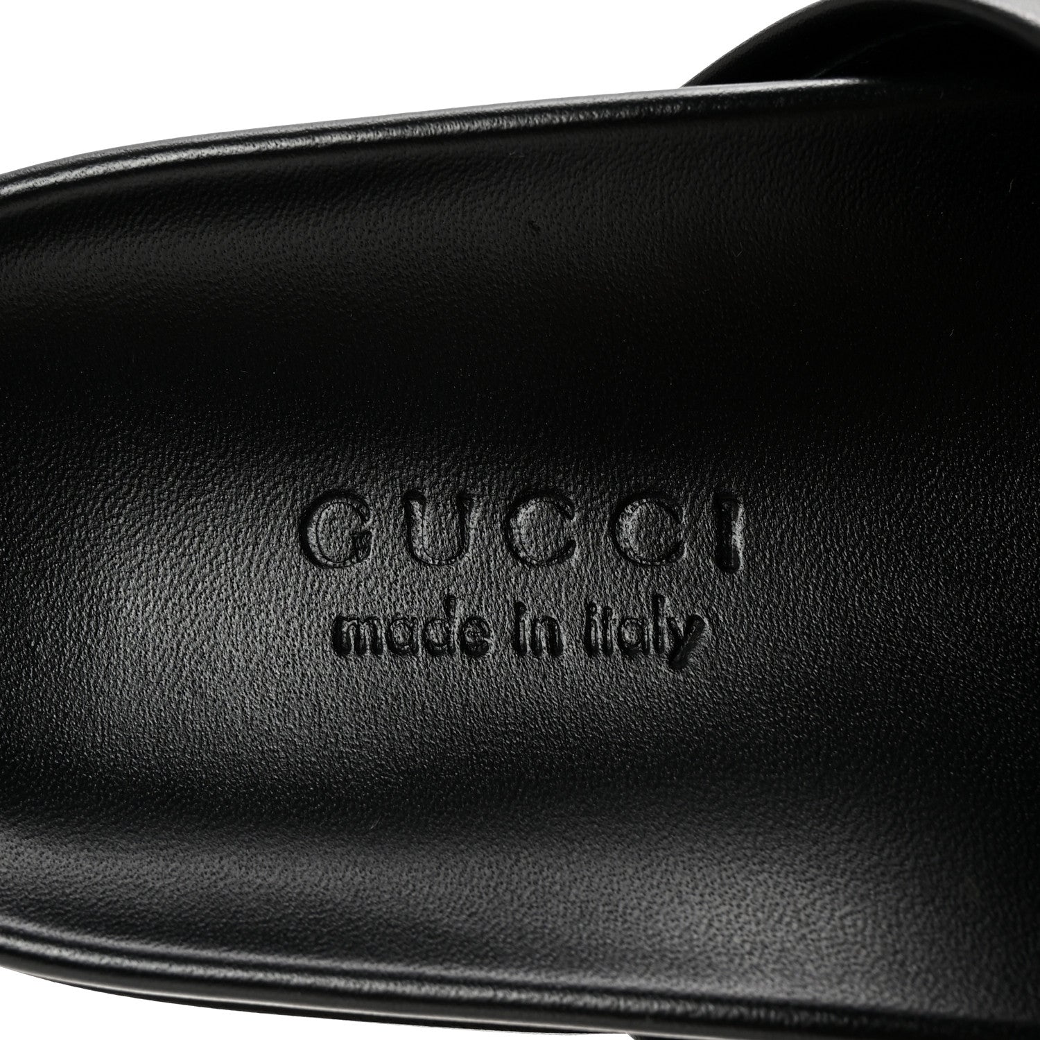 Gucci Calfskin Mens Horsebit River Slippers 12 Black 8 of 9