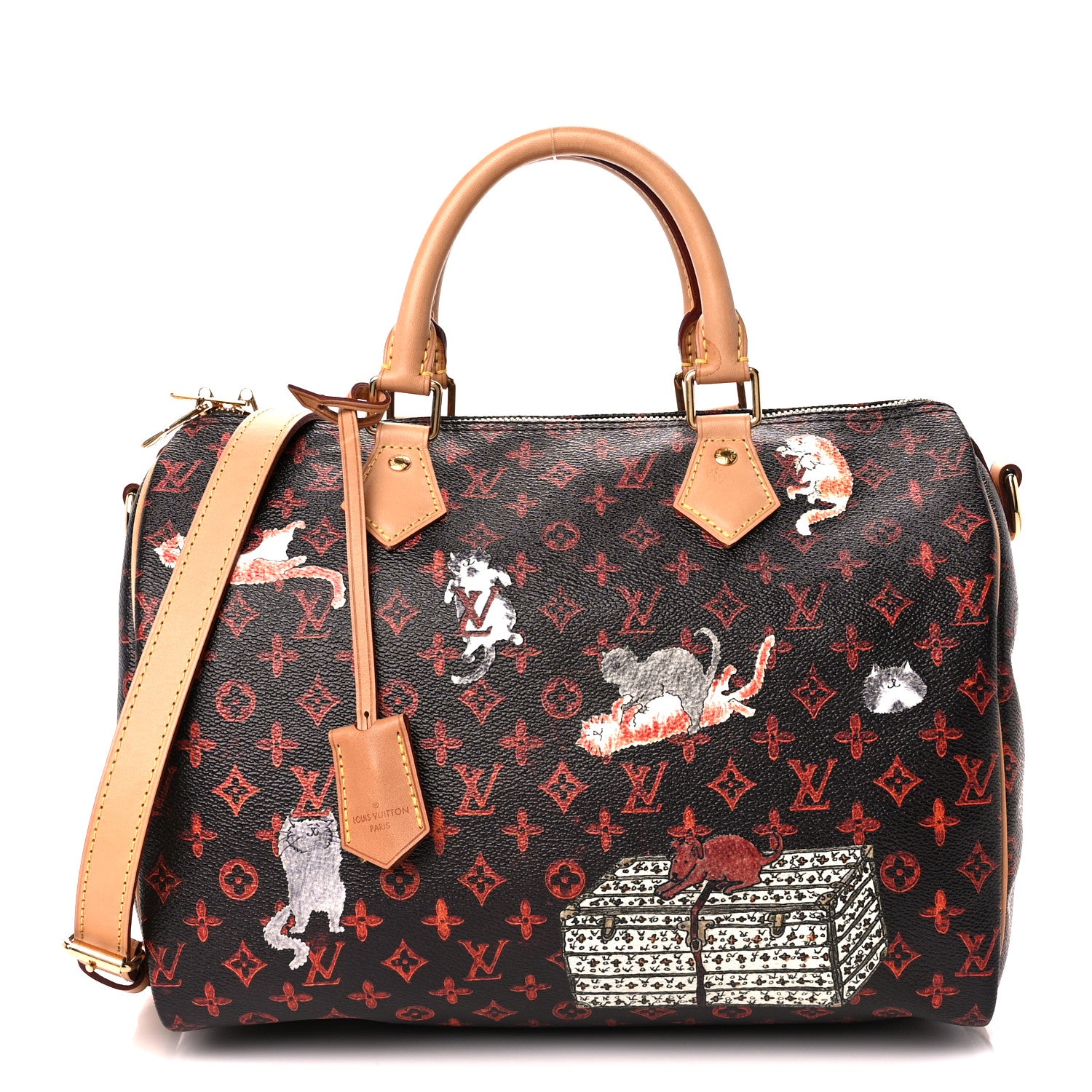 Louis Vuitton Catogram Speedy Bandouliere 30 Marron 1 of 14