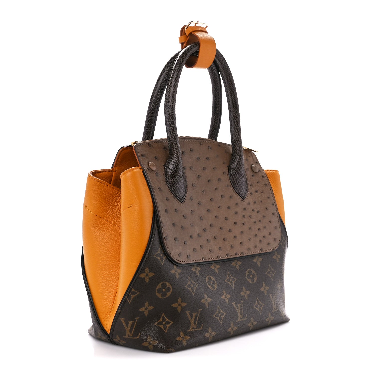 Louis Vuitton Monogram Ostrich Lizard Majestueux PM Yellow 3 of 14