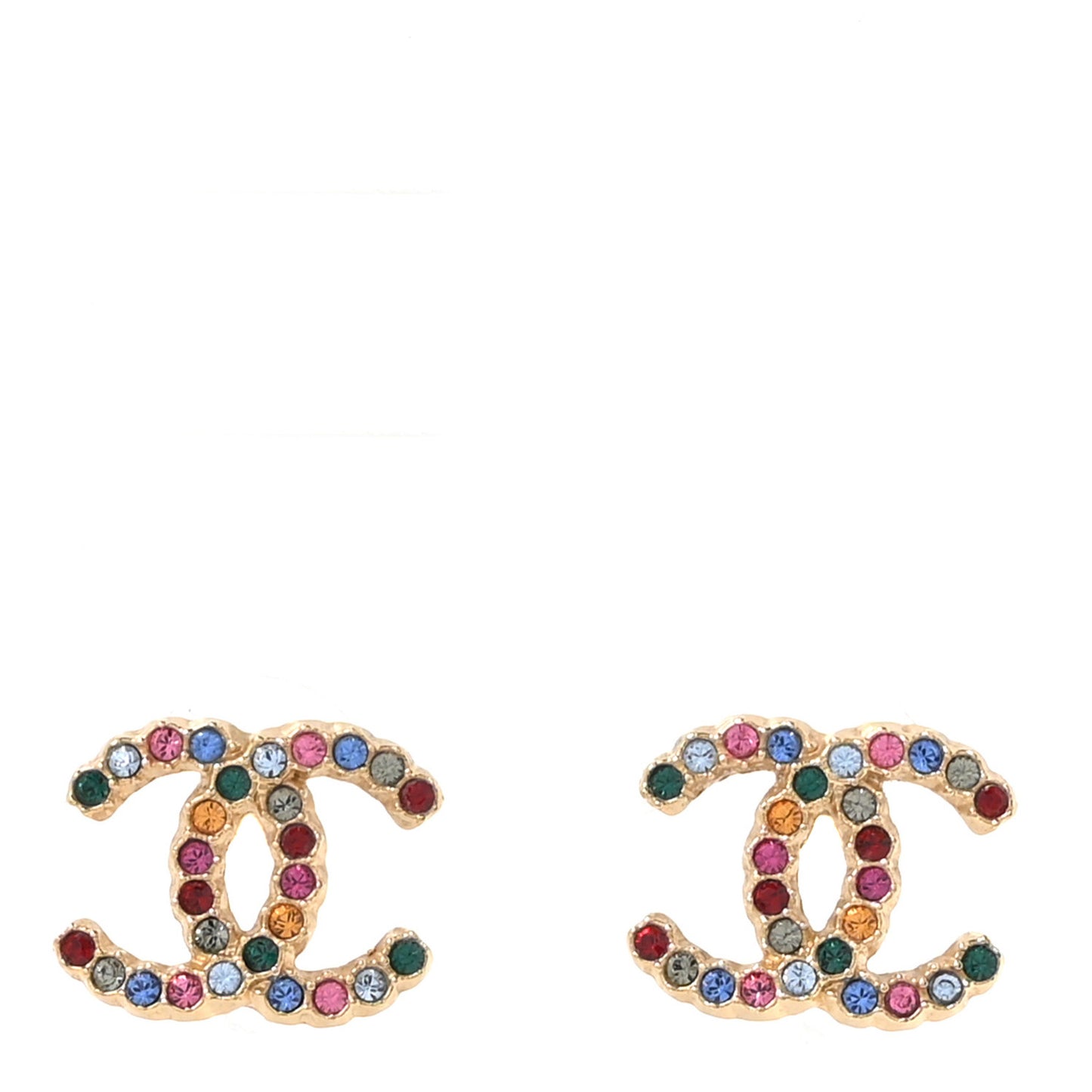 Crystal Over The Rainbow CC Earrings  Gold Multicolor