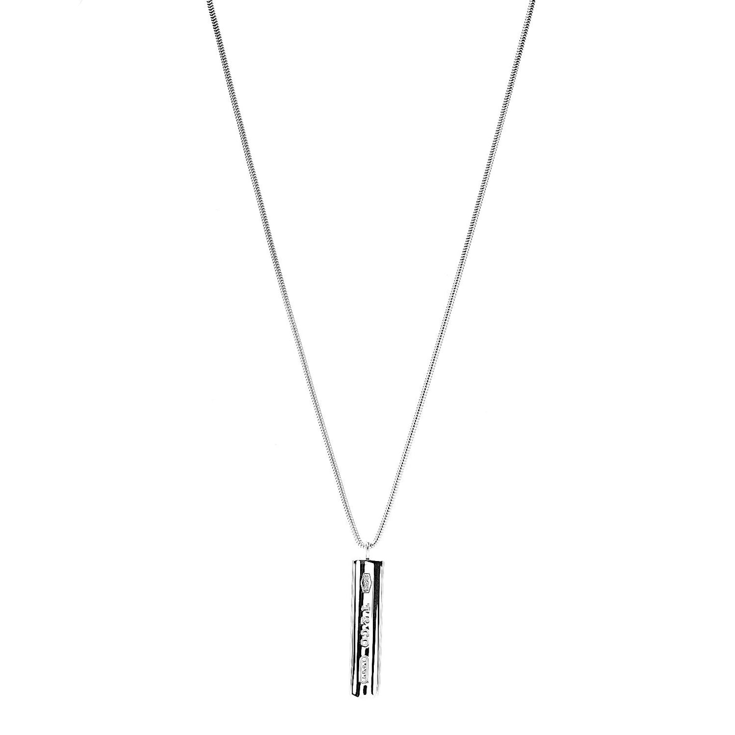 Sterling Silver 1837 Bar Pendant Necklace