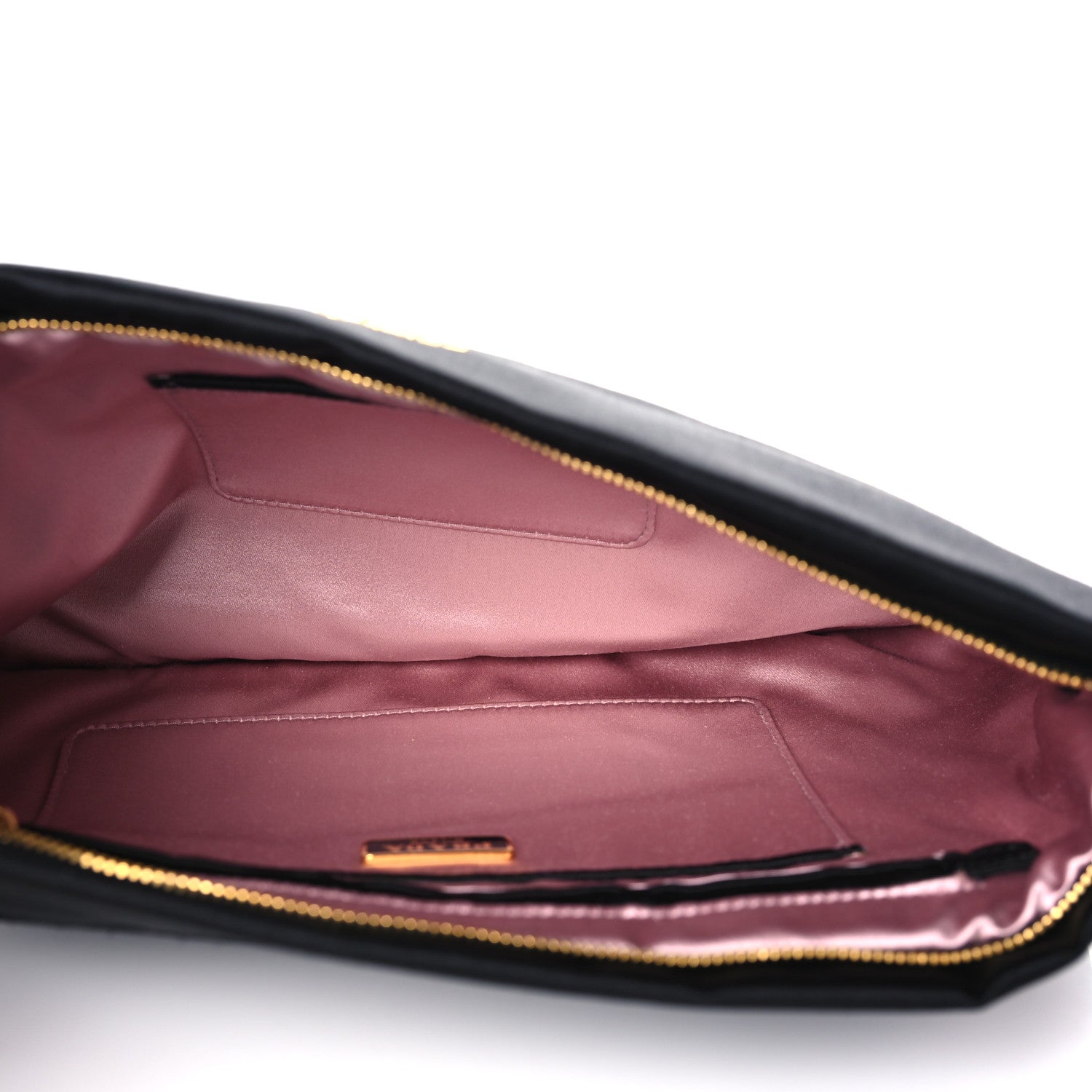 Prada Satin Raso Evening Clutch Black 5 of 7
