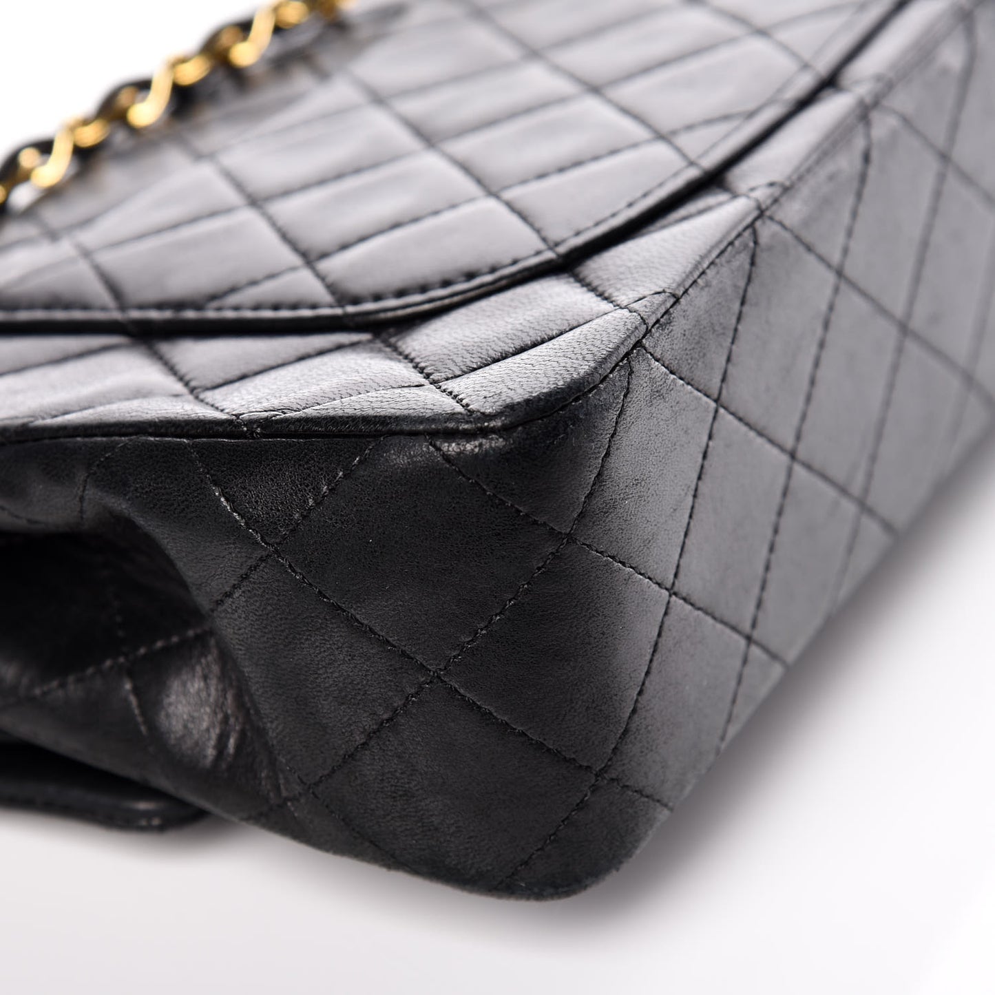 Lambskin Quilted Small Double Flap Black