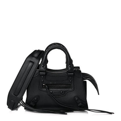 Balenciaga Smooth Calfskin Neo Classic Black Hardware Nano City Crossbody Black 1 of 17