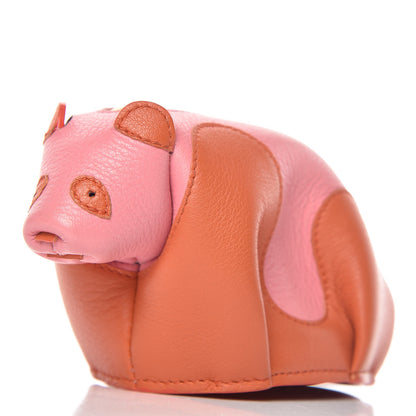 Loewe Calfskin Panda Coin Purse Orange Pink 3 of 7