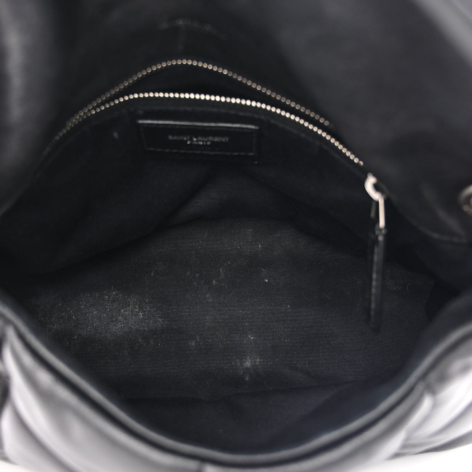 Saint Laurent Lambskin Quilted Small Loulou Puffer Monogram Chain Satchel Black 5 of 11