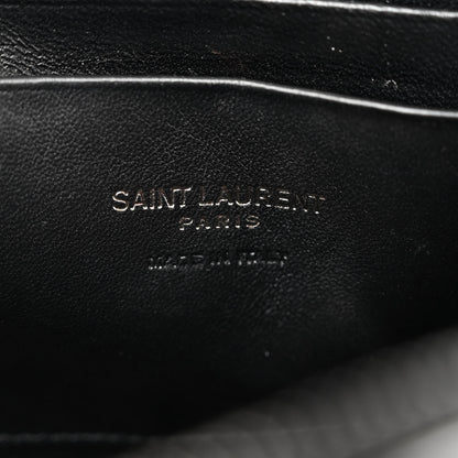 Saint Laurent Patent Calfskin Matelasse Monogram Mini Lou Camera Bag Black 6 of 11