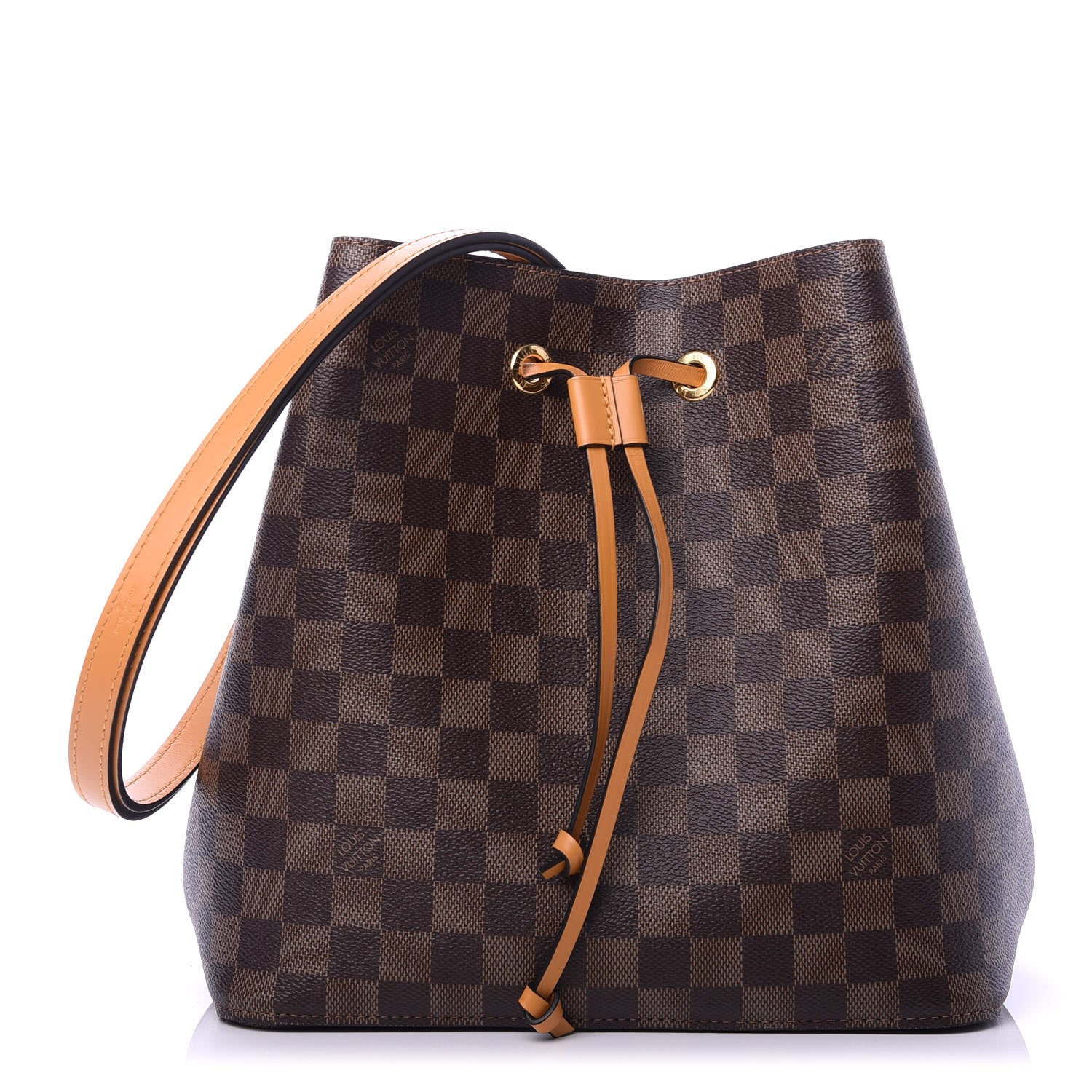 Louis Vuitton Damier Ebene Neonoe MM Safran 1 of 10