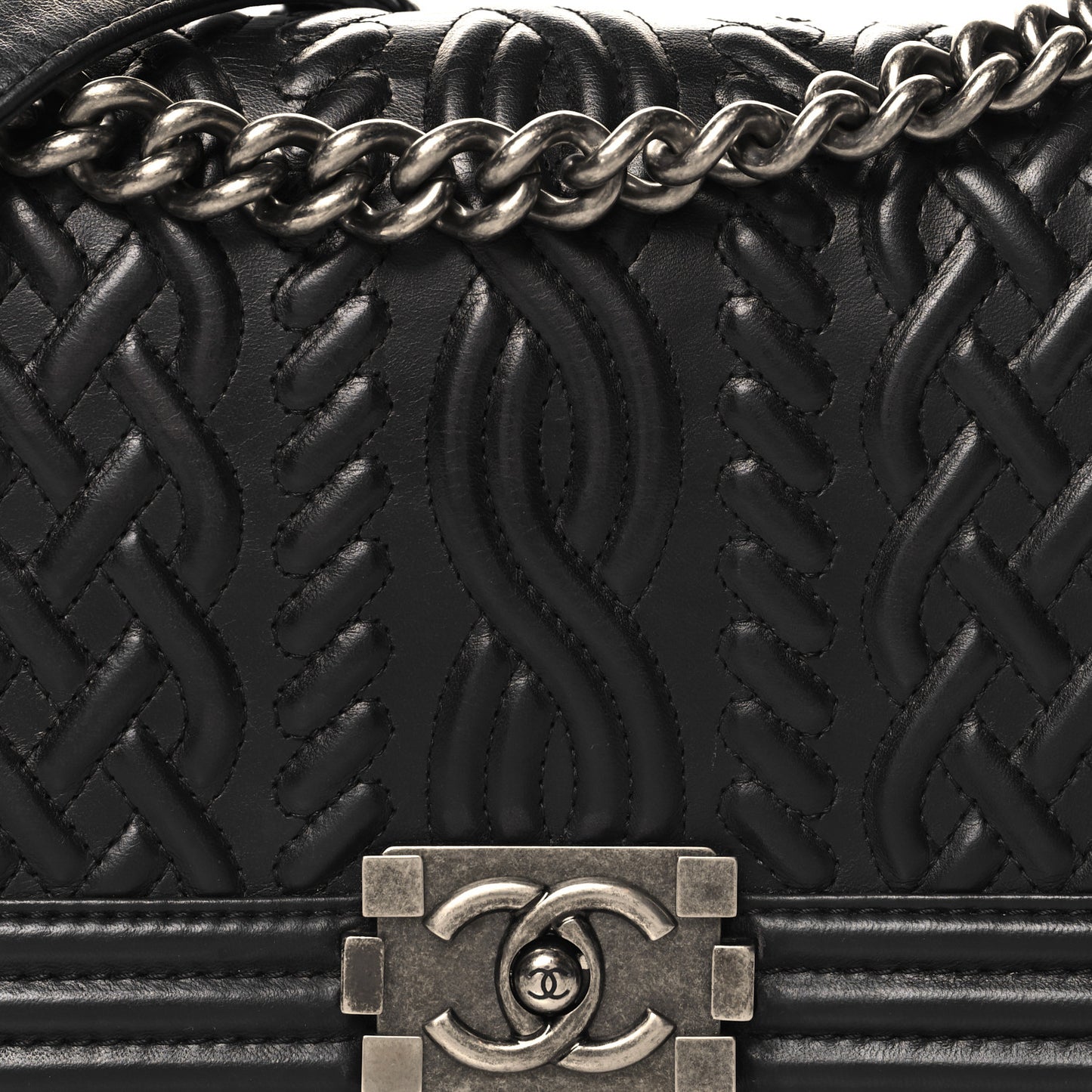 Lambskin Medium Celtic Boy Flap Black