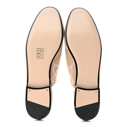 Gucci Monogram Macro GG Nappa Charlotte Womens Princetown Slippers 39 Beige Perfect Pink 5 of 10
