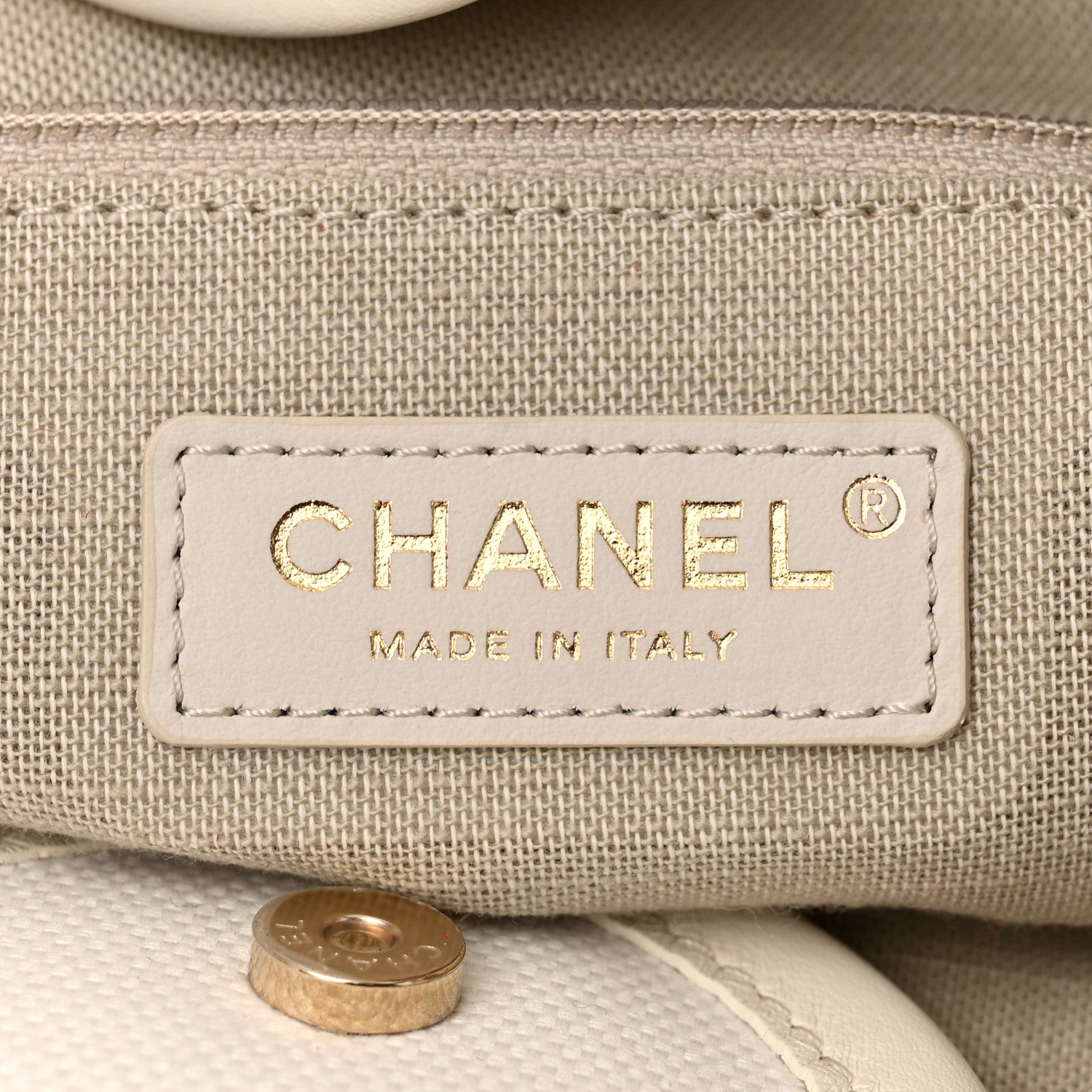 Chanel Cotton Medium Deauville Tote White 7 of 12