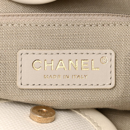 Chanel Cotton Medium Deauville Tote White 7 of 12