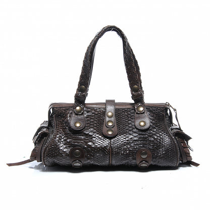 Chloe Python Silverado Frame Bag Brown 1 of 8