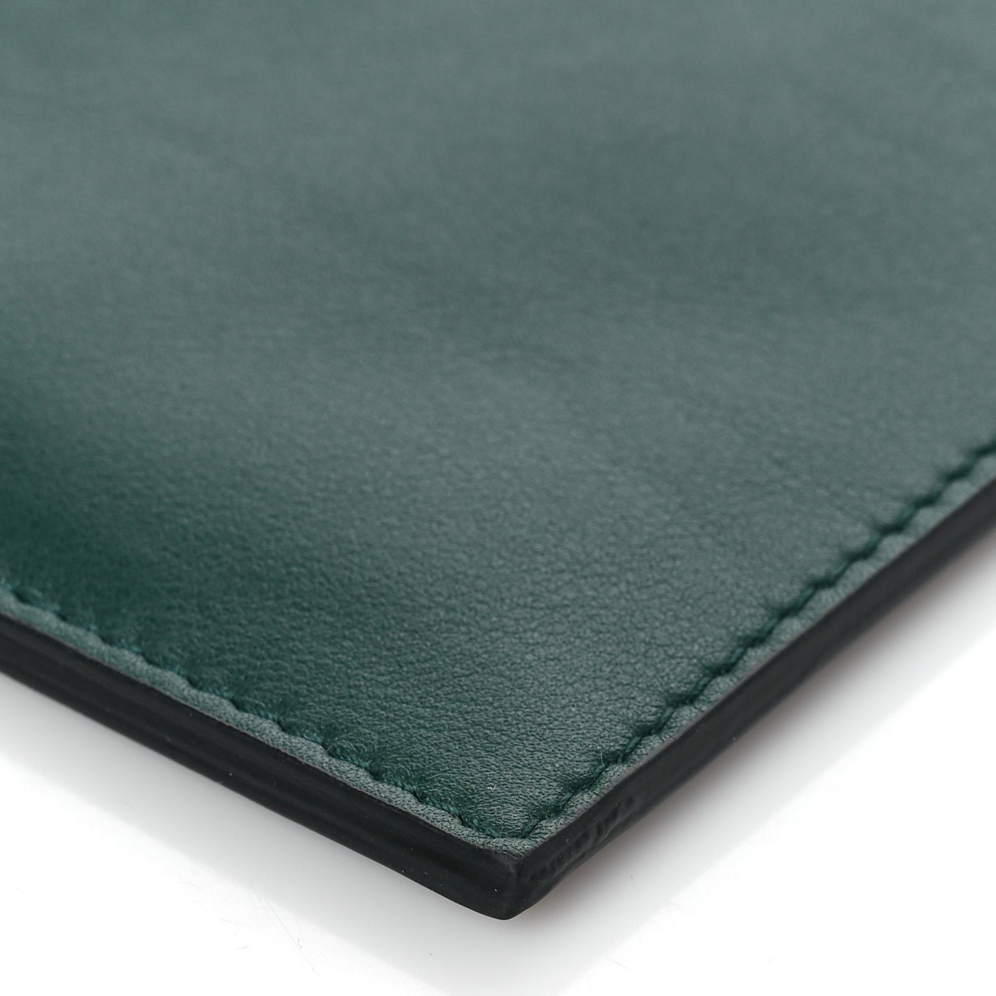 Calfskin Medusa Biggie Clutch Green