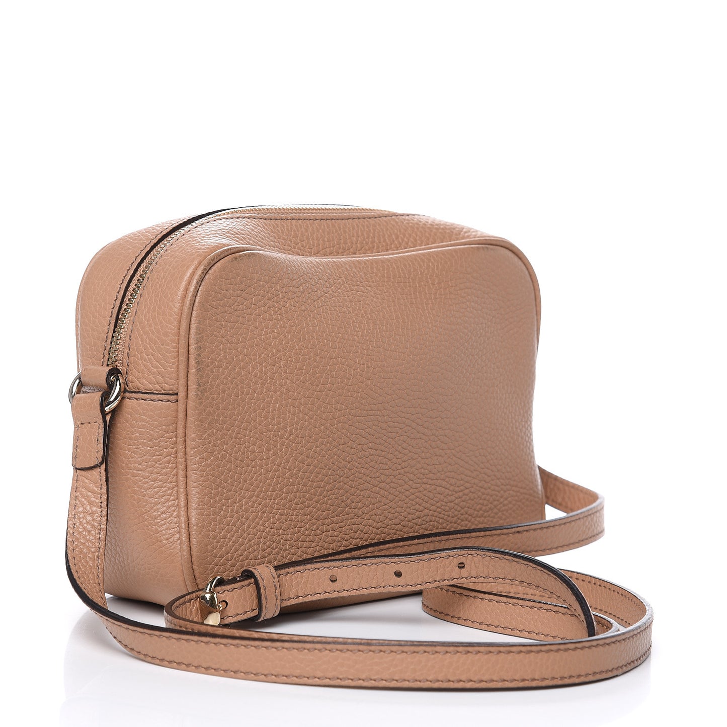 Pebbled Calfskin Small Soho Disco Bag Camelia