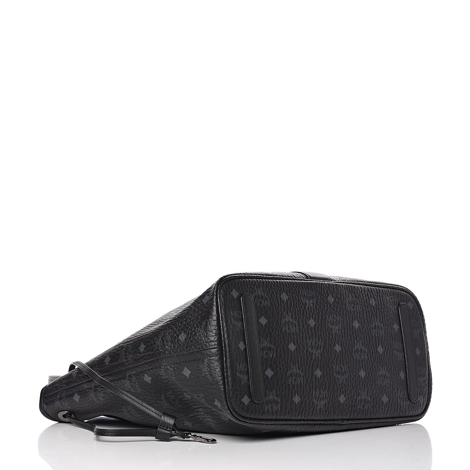 MCM Visetos Medium Liz Reversible Shopper Tote Black 4 of 16
