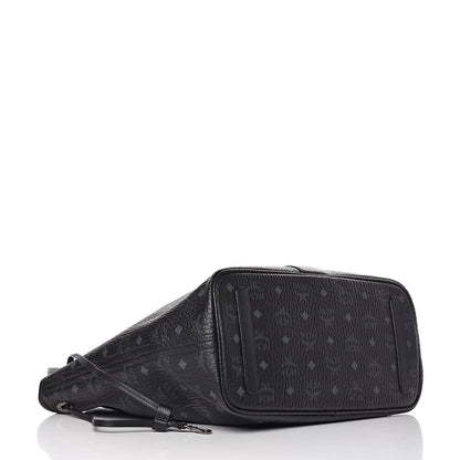 MCM Visetos Medium Liz Reversible Shopper Tote Black 4 of 16