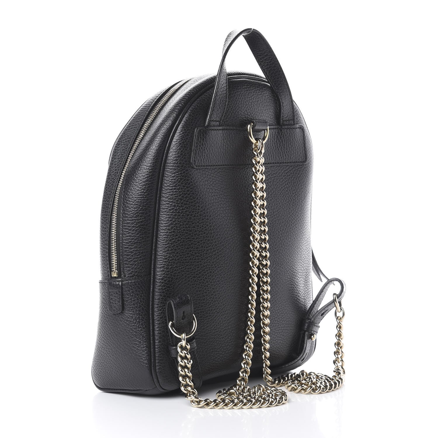 Gucci Pebbled Calfskin Soho Chain Backpack Black 2 of 16
