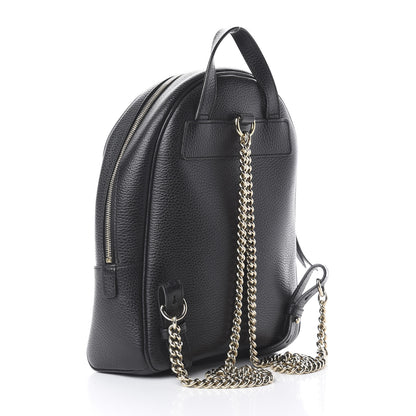 Gucci Pebbled Calfskin Soho Chain Backpack Black 2 of 16