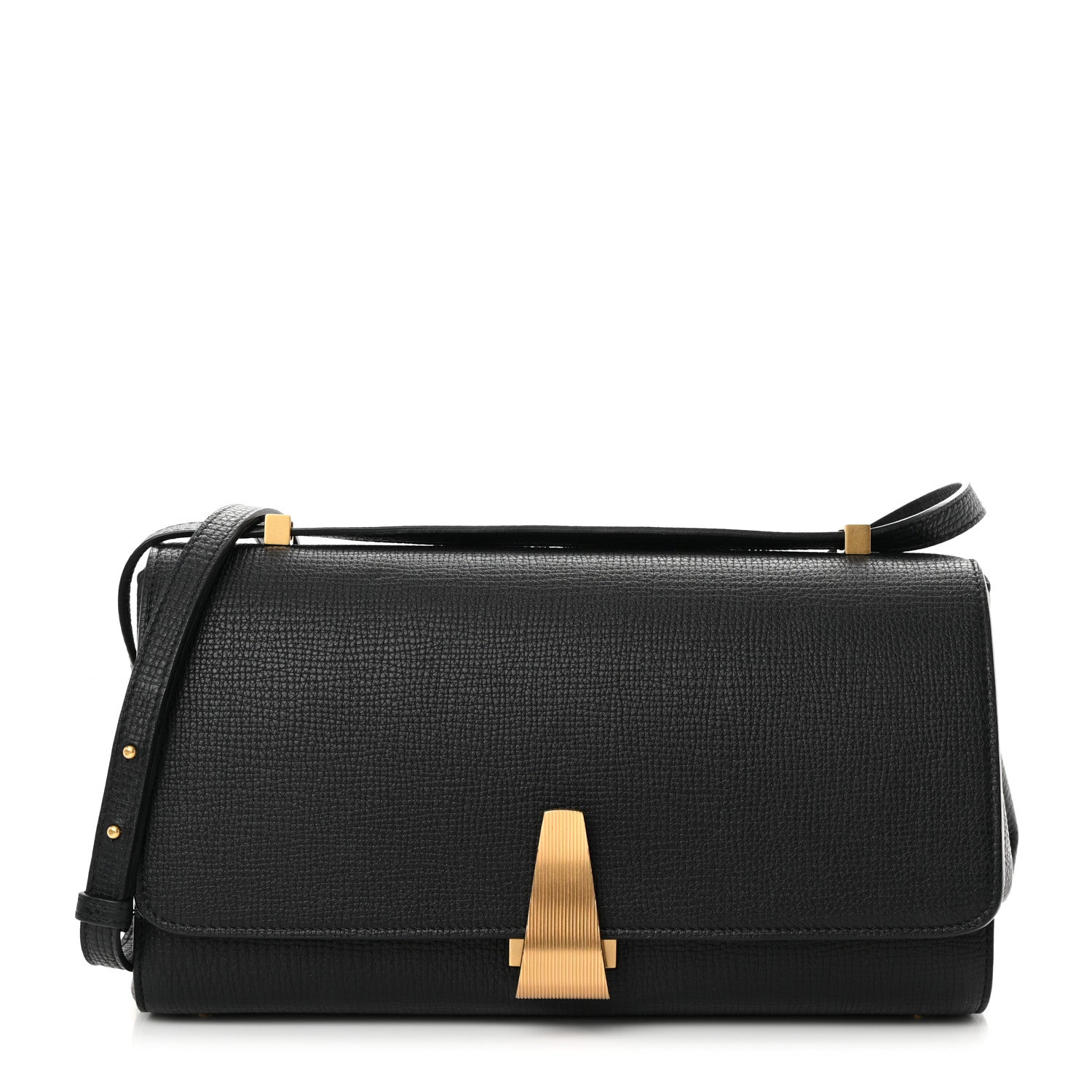 Bottega Veneta Textured Calfskin Small BV Angle Shoulder Bag Black 1 of 16