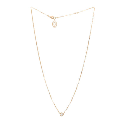 Cartier 18K Yellow Gold Diamond LM D'Amour Pendant Necklace 3 of 4
