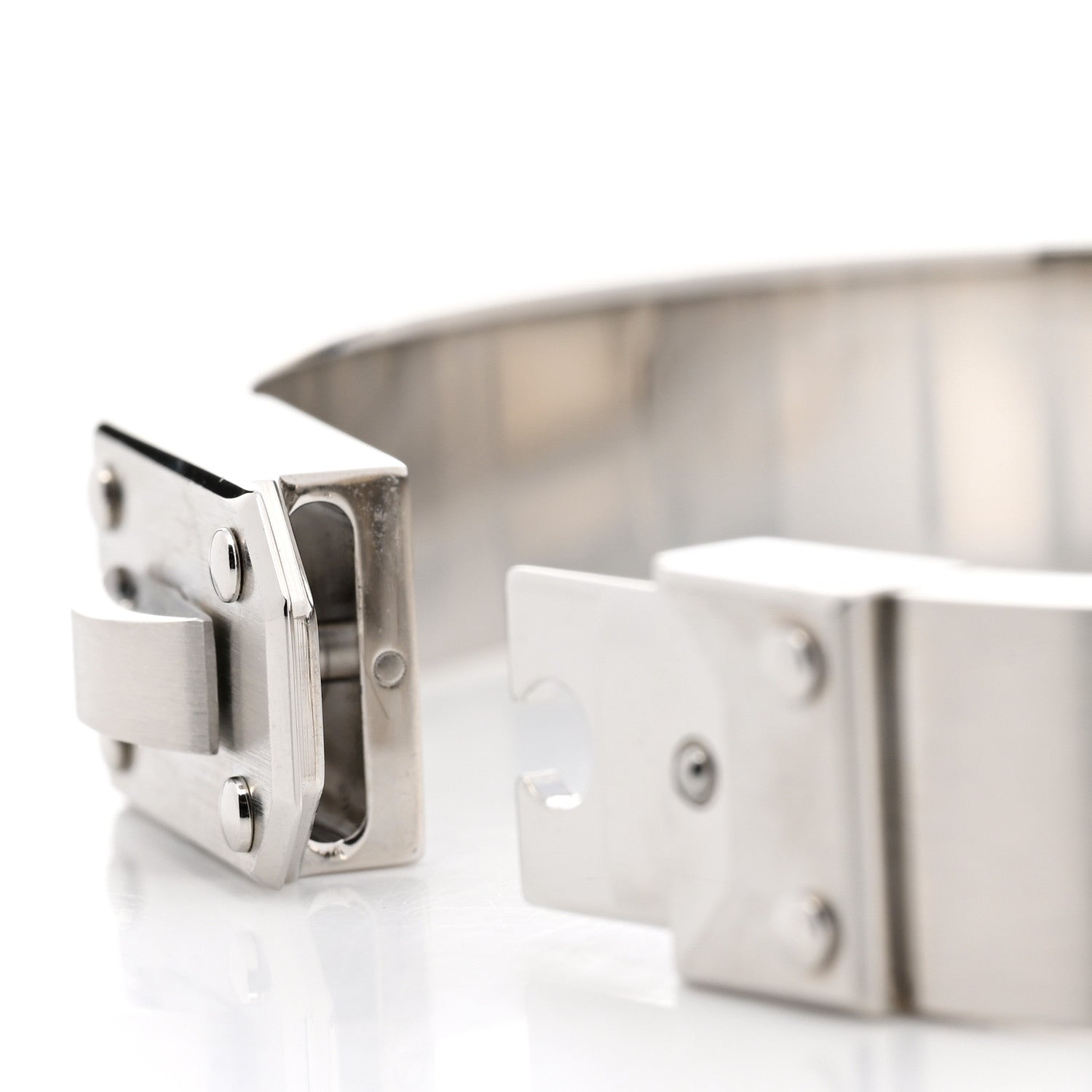 Hermes Brushed Palladium Kelly Mens Bracelet 5 of 6
