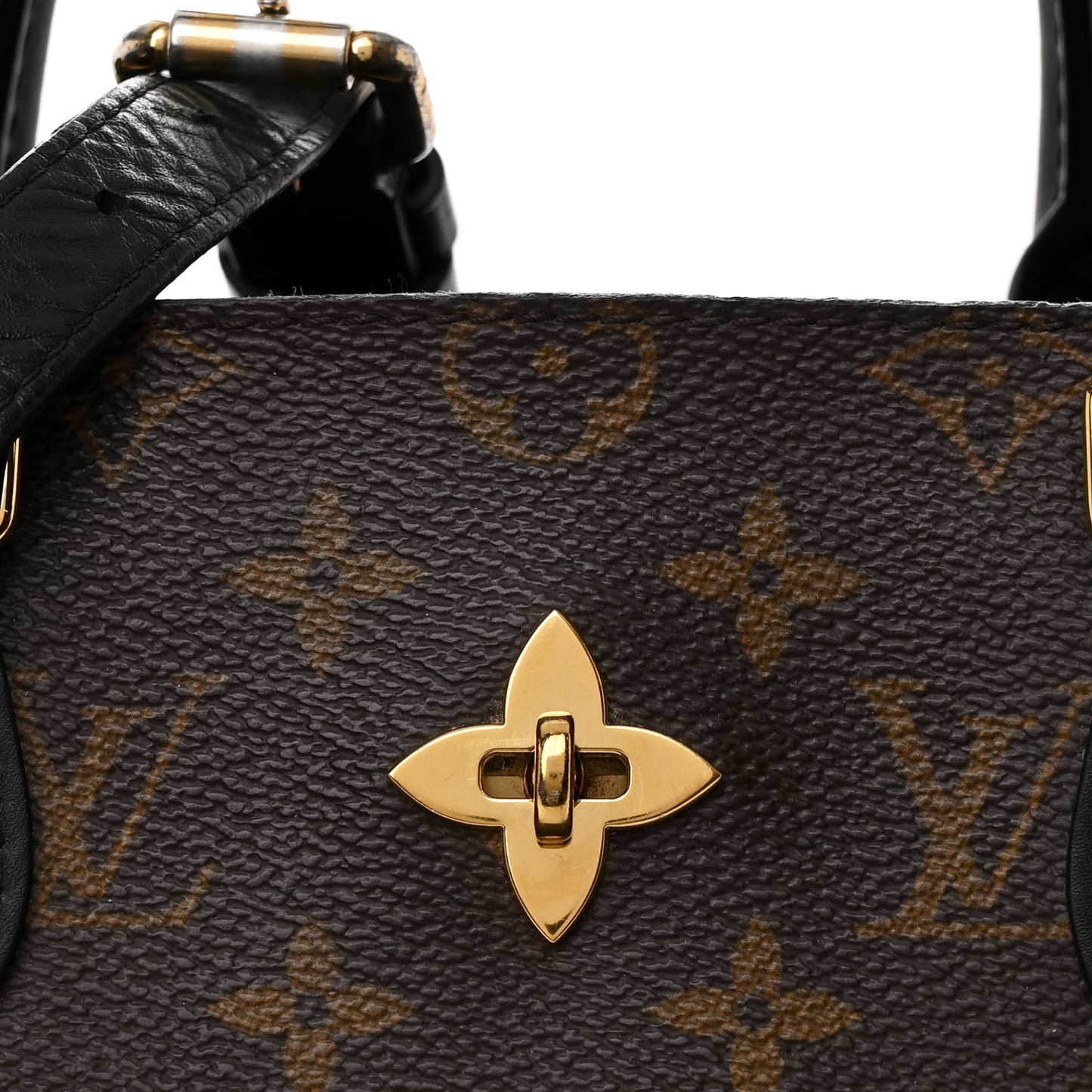 Monogram Flower Tote Black
