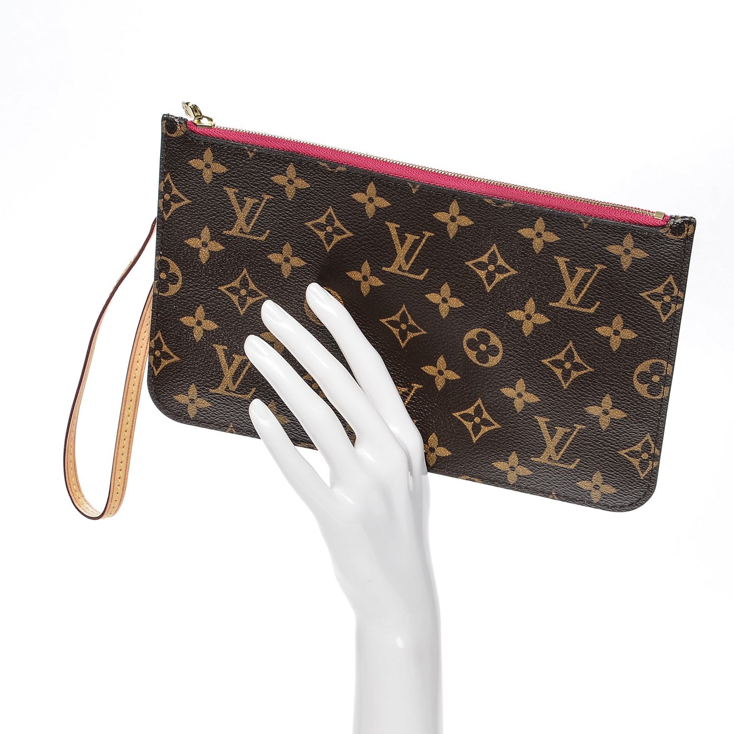 Monogram Neverfull MM GM Pochette Fuchsia