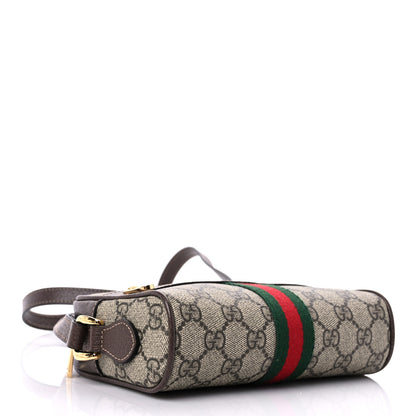 Gucci GG Supreme Monogram Web Mini Ophidia Shoulder Bag Brown 4 of 11