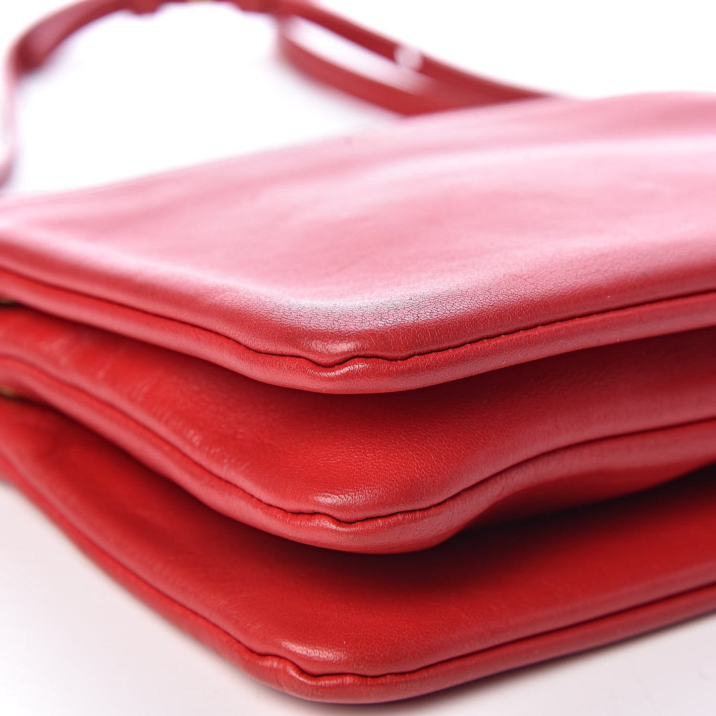 Lambskin Small Trio Crossbody Bag Red