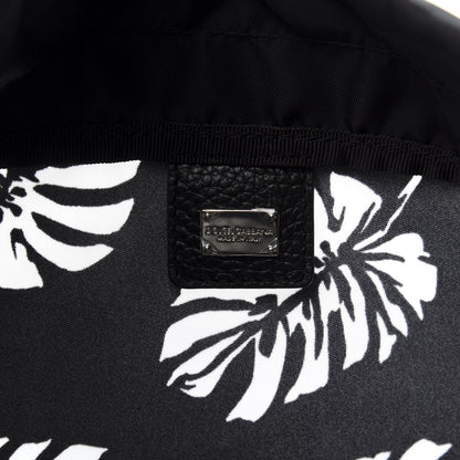 Dolce & Gabbana Nylon Black Palm Drawstring Backpack Black 7 of 10