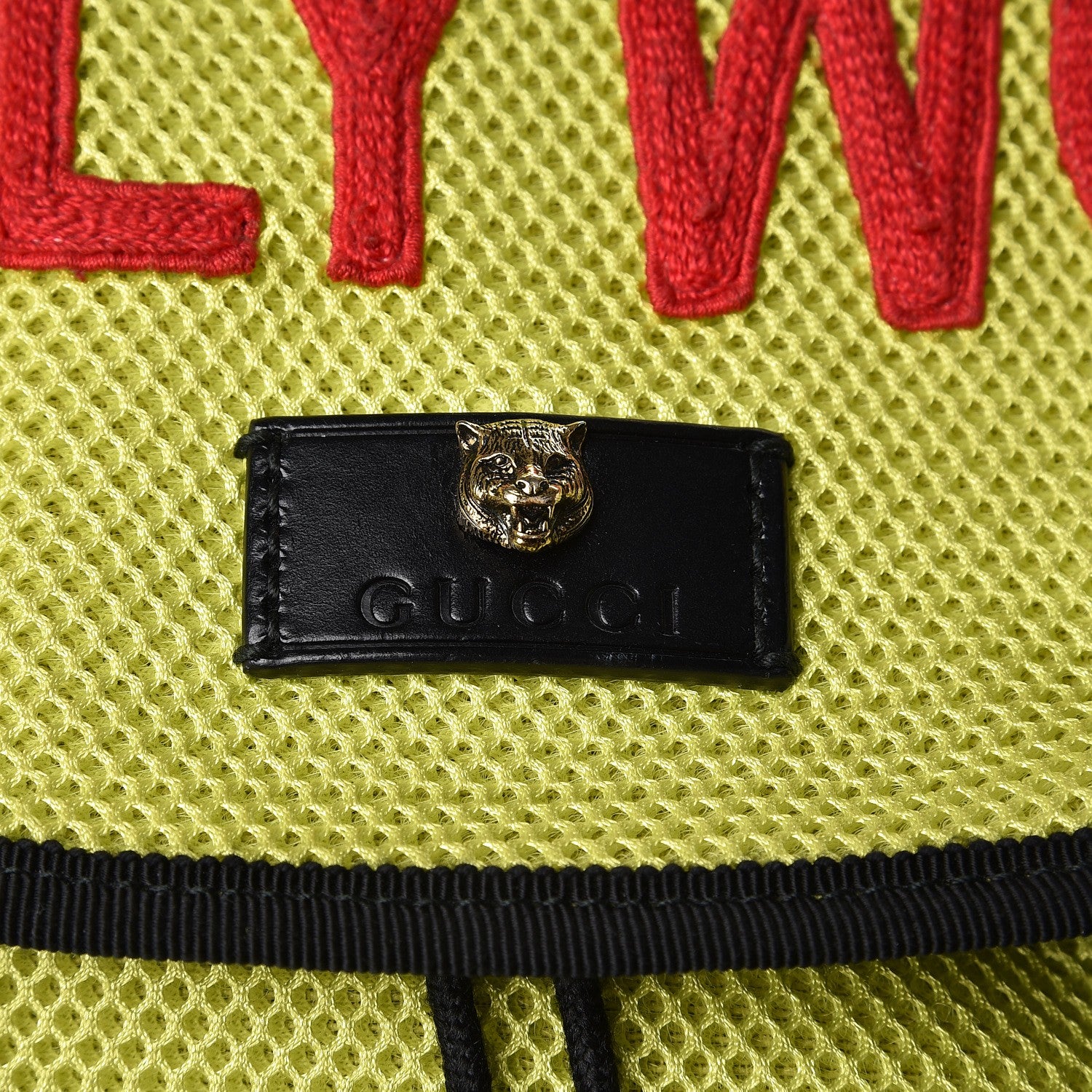 Gucci Mesh Web Hollywood Embroidered Double Buckle Backpack Anis Multicolor Black 12 of 13