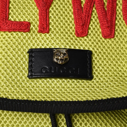 Gucci Mesh Web Hollywood Embroidered Double Buckle Backpack Anis Multicolor Black 12 of 13