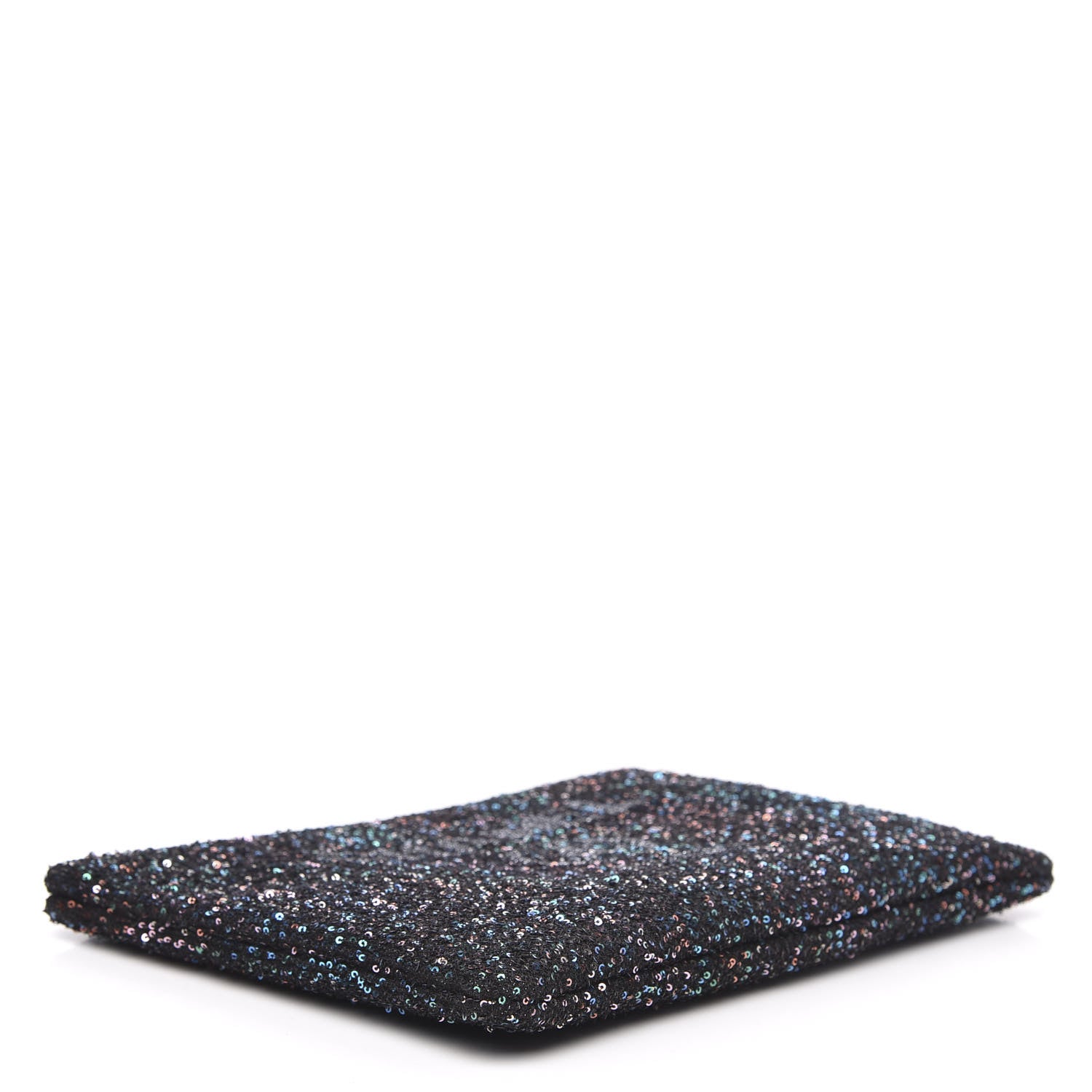 Chanel Canvas Sequin Medium Deauville Cosmetic Pouch Black 4 of 13