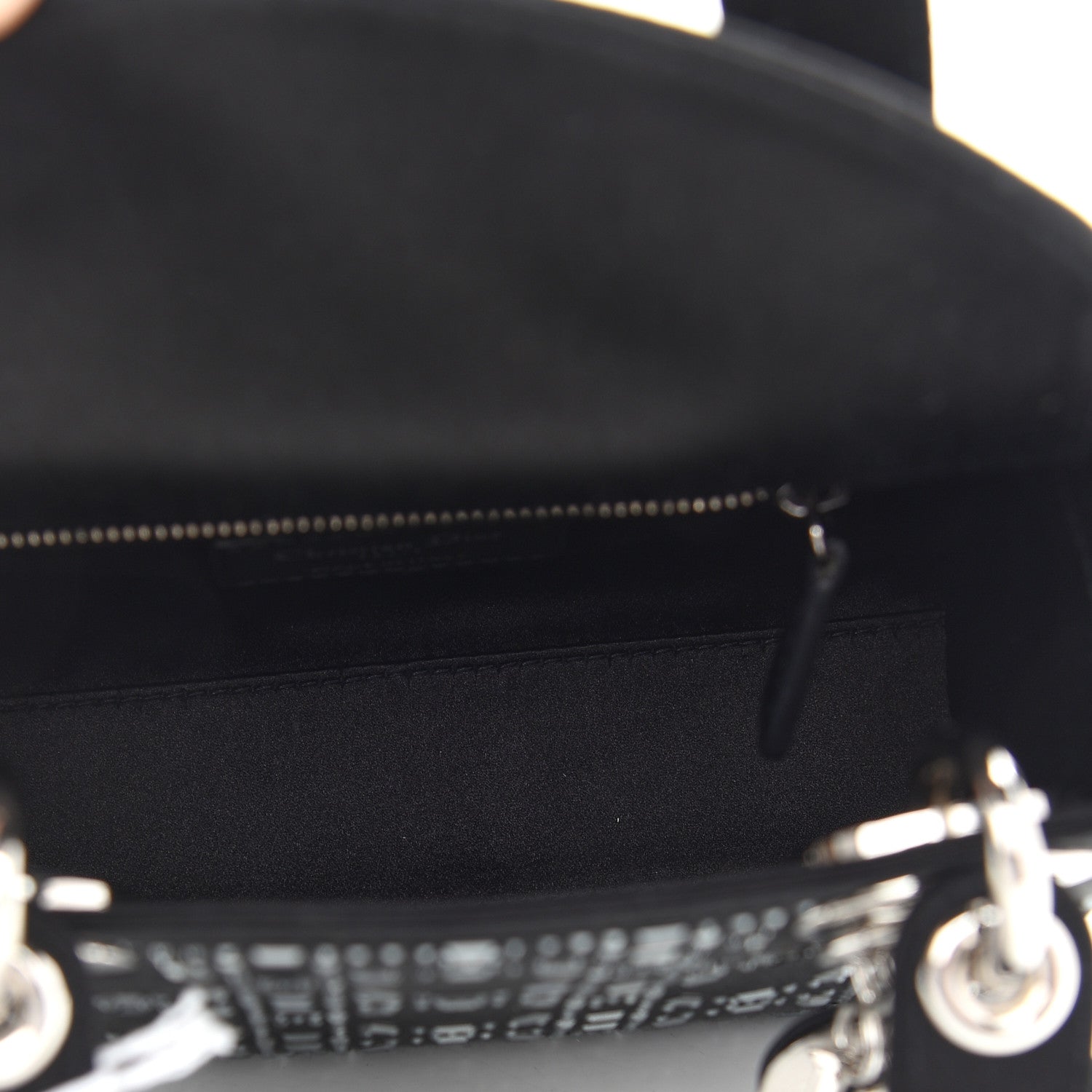 Christian Dior Satin Crystal Cannage Mini Lady Dior Black 4 of 8