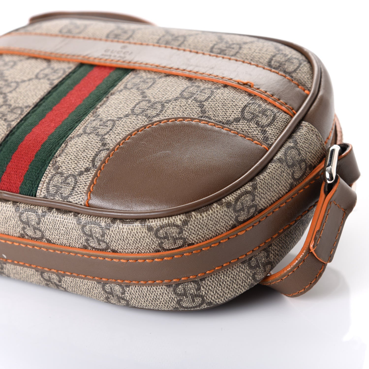 Gucci GG Supreme Monogram Web Small Shoulder Bag Brown 6 of 10