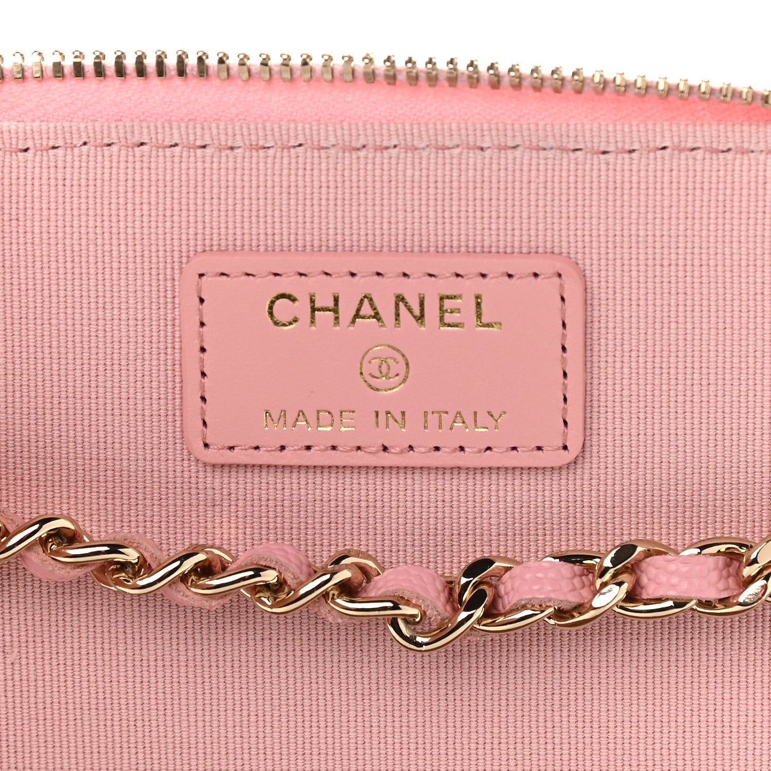 Chanel Caviar Quilted Small Vanity Case With Chain Pink 8 of 9