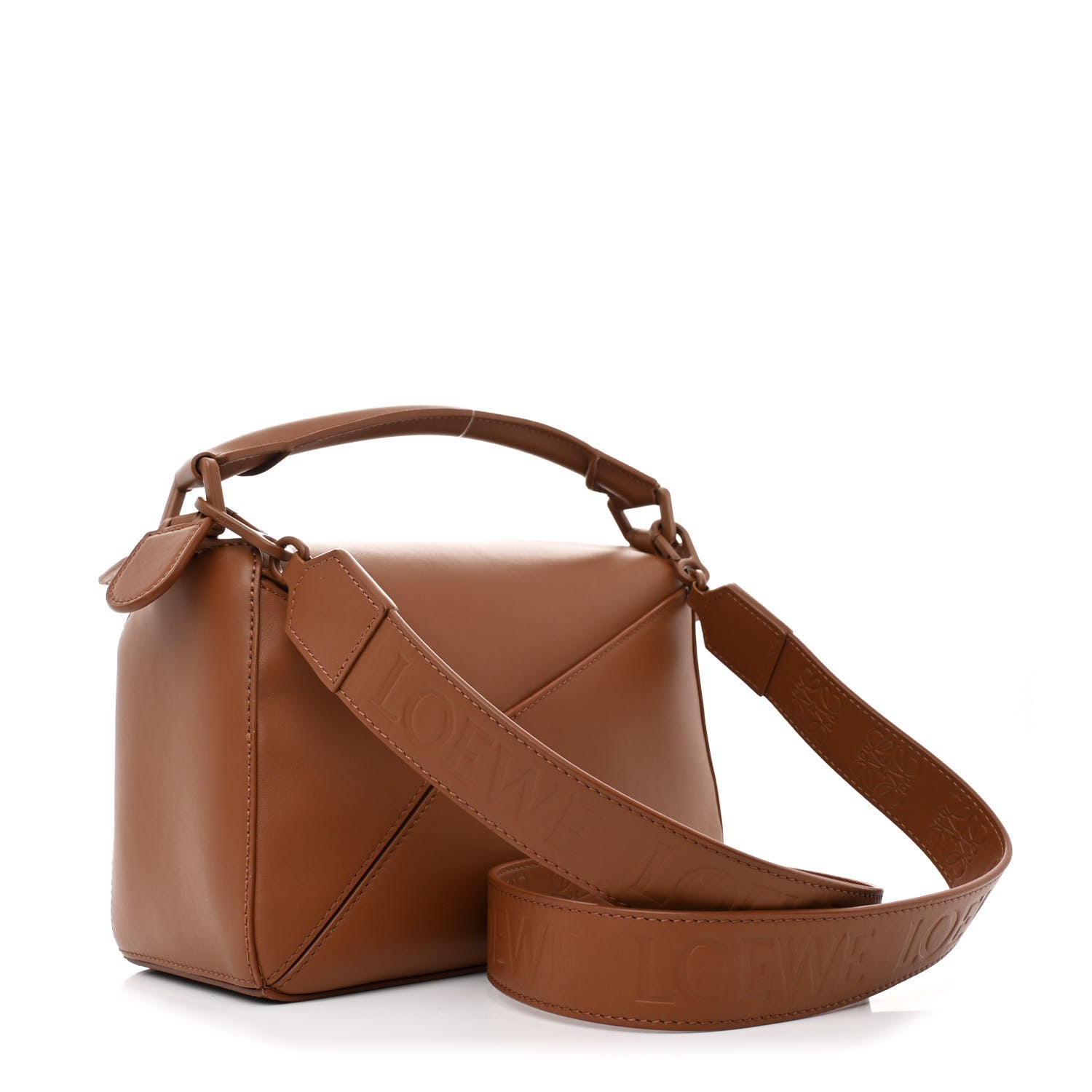 Loewe Satin Calfskin Small Puzzle Bag Pecan 3 of 9