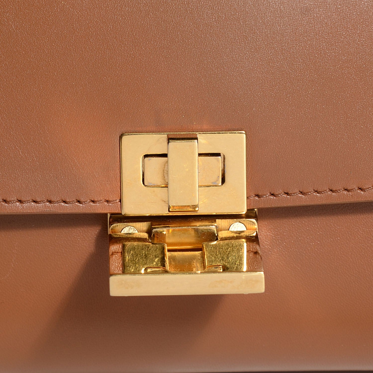 Celine Smooth Calfskin Suede Medium Trapeze Tan 9 of 9